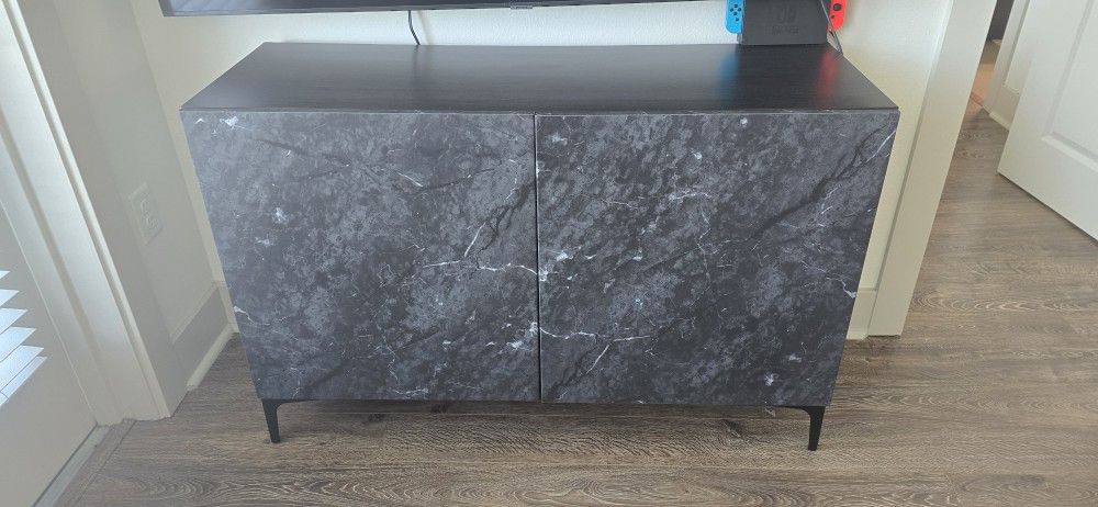 Ikea BESTA Marble Like Table/console