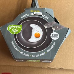 GreenLife Essentials 8" & 10" Frying Pan Skillet Set. Grey