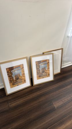 3 gold frames