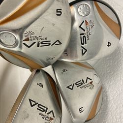 Palm Springs Visa 2-5 Hybrid Iron Golf Clubs With Covers (A-Flex, RH)