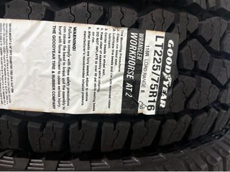 LT 225/75 R16 Good year Wrangler workhorses AT2