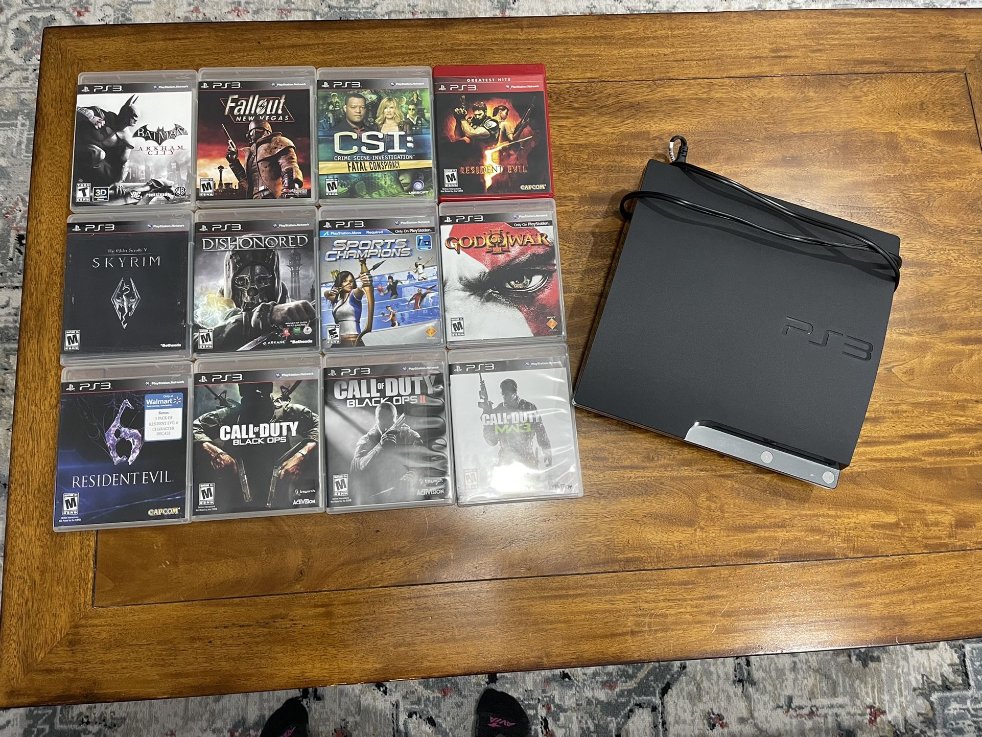 PS3 Console with 12 Games And Controller