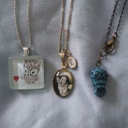 Jewelry Necklaces  With Owls From Art Boutique In California $4 Each