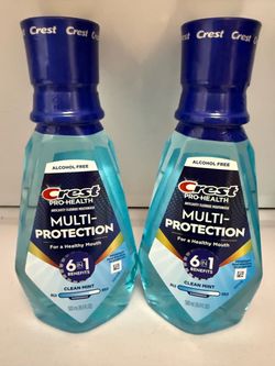 Crest Pro health mouthwash multi protection 6 in 1 benefits 500 ml 2 x $5
