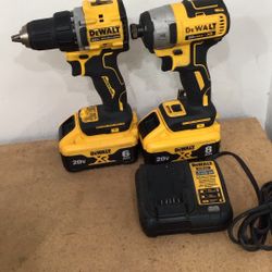 Dewalt 20v Tool Kit  Brushless Drill & Impact  Driver 2 Batteries 8ah & 6ah With Charger 💵  💳  💵  Cash and Card Accepted