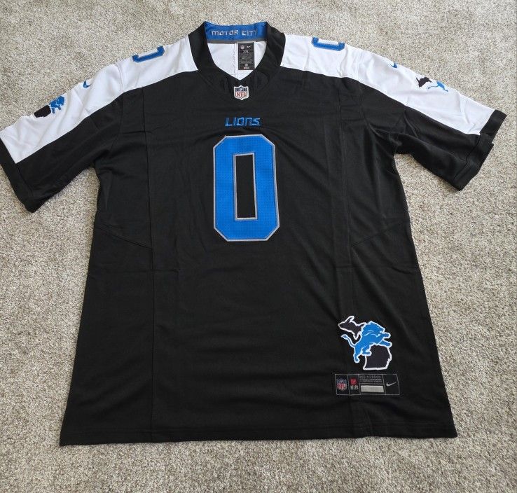 JAHMYR GIBBS #0- (DETROIT LIONS/State Of MICHIGAN) jersey ---XXL