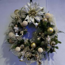 White And Gold Wreath 