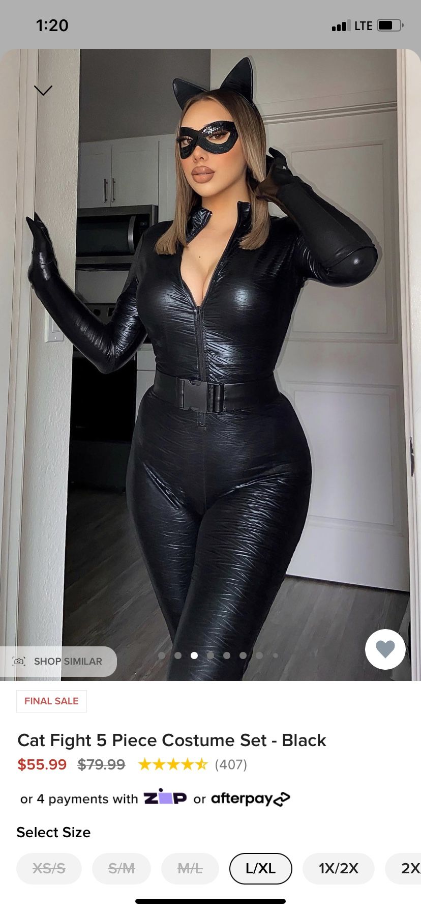 Fashion Nova “cat Fight” Costume - S/M (cat Woman Costume)