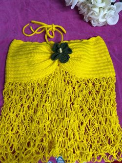 Crochet tejido a mano top  talla (M)