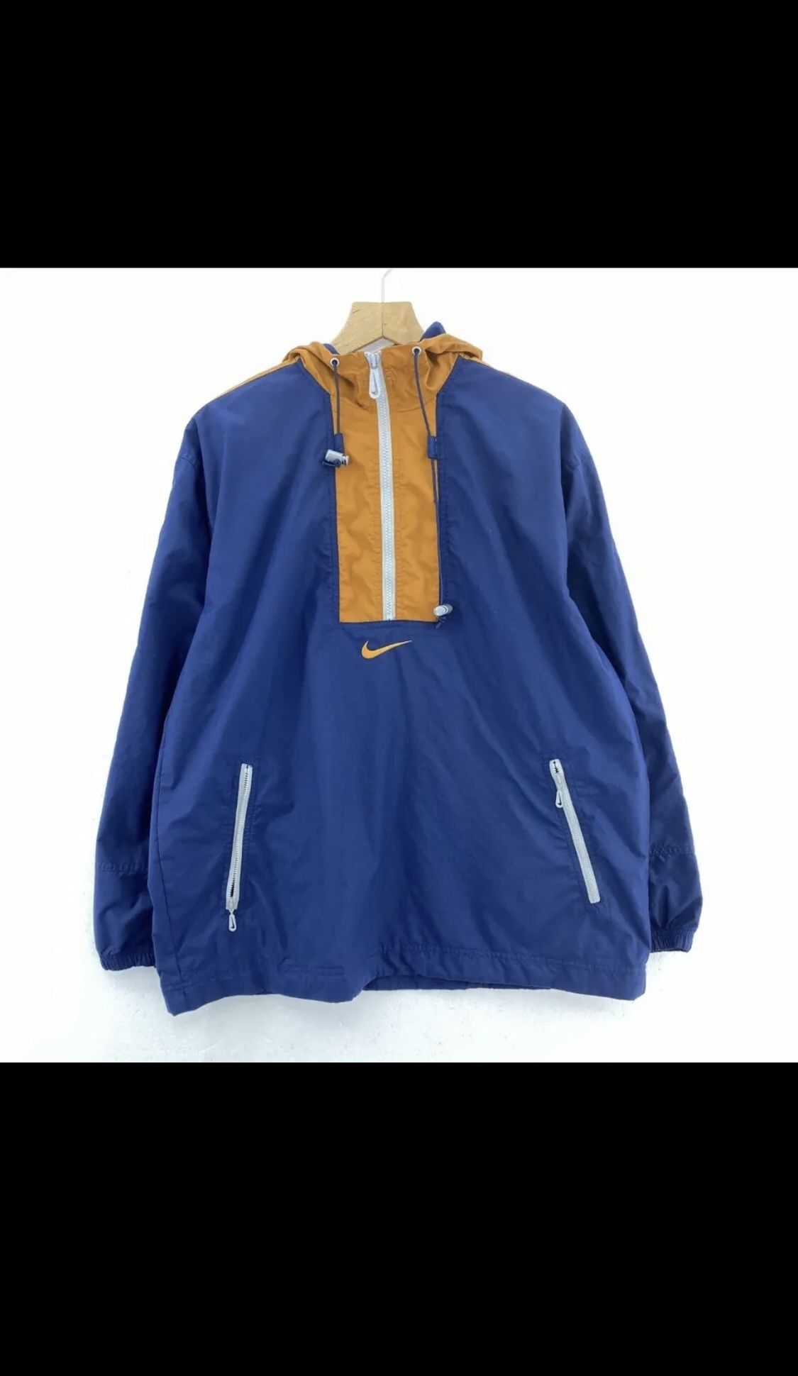 Nike Vintage Blue Light Hooded Windbreaker Jacket