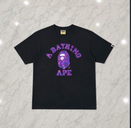 A Bathing Ape “Purple Camo” Black Tee