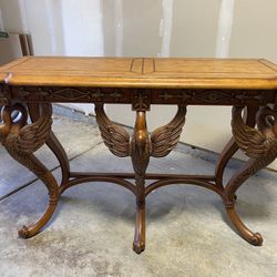 Antique Vintage Italian Carved Console Table 