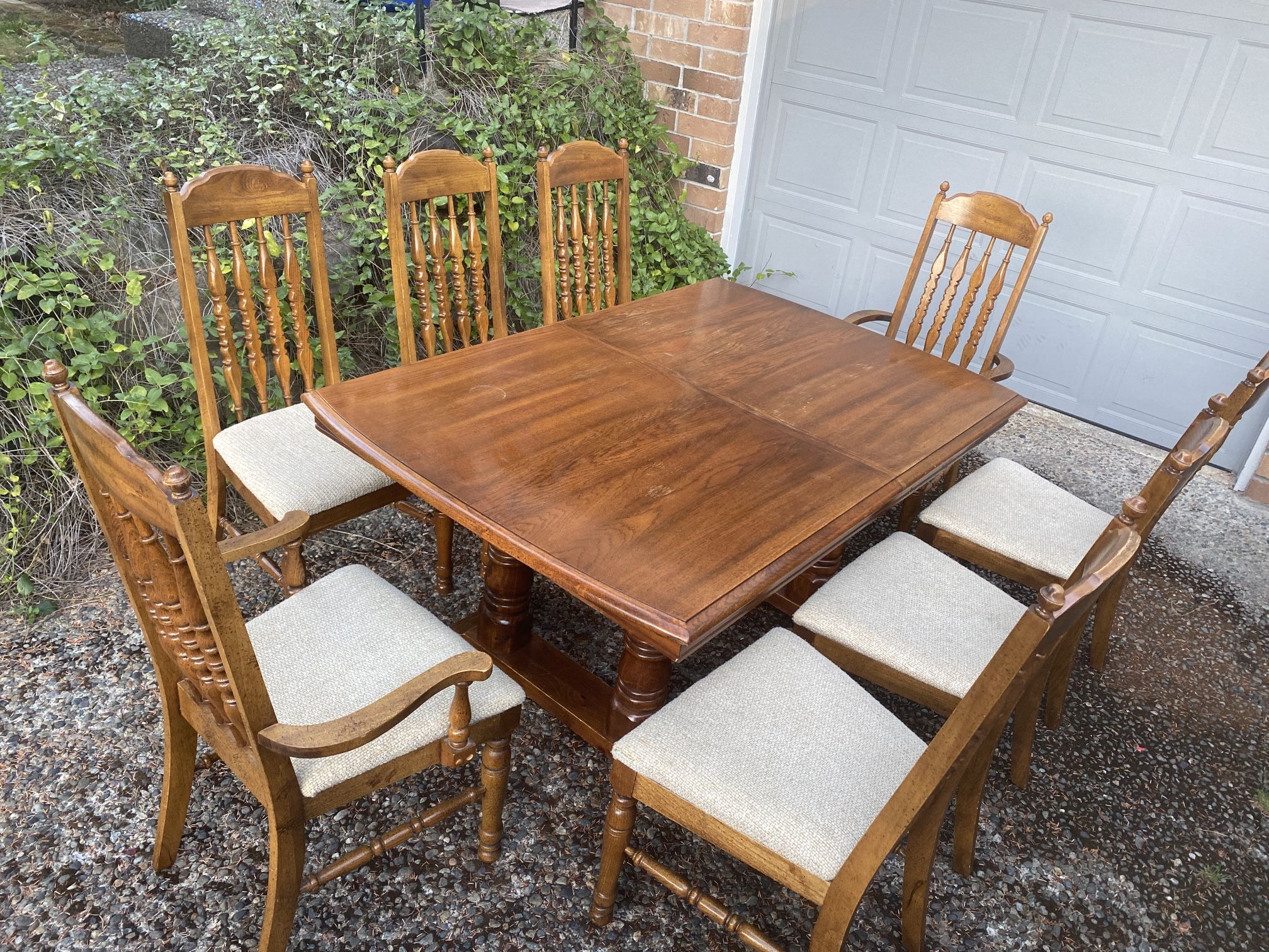 Solid Wood Dining Table And Chairs