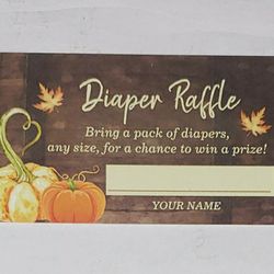 Baby Shower Diaper Raffle Coupon