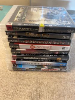 8 PS3 Game Lot – GTA IV, Metal Gear Solid V, Resistance + More