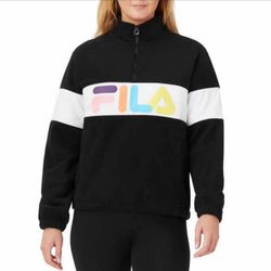 Fila Ladies Fleece Quarter Zip Pullover Sweatshirt 