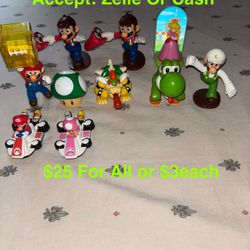 Super Mario Bros. McDonalds Happy Meal Toys Lot