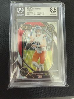 2024 Select Bo Nix Prizm Black & Red Shock RC BGS 8.5