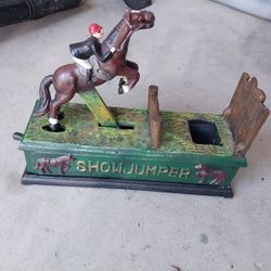 Show jumper Cast Iron antique toy