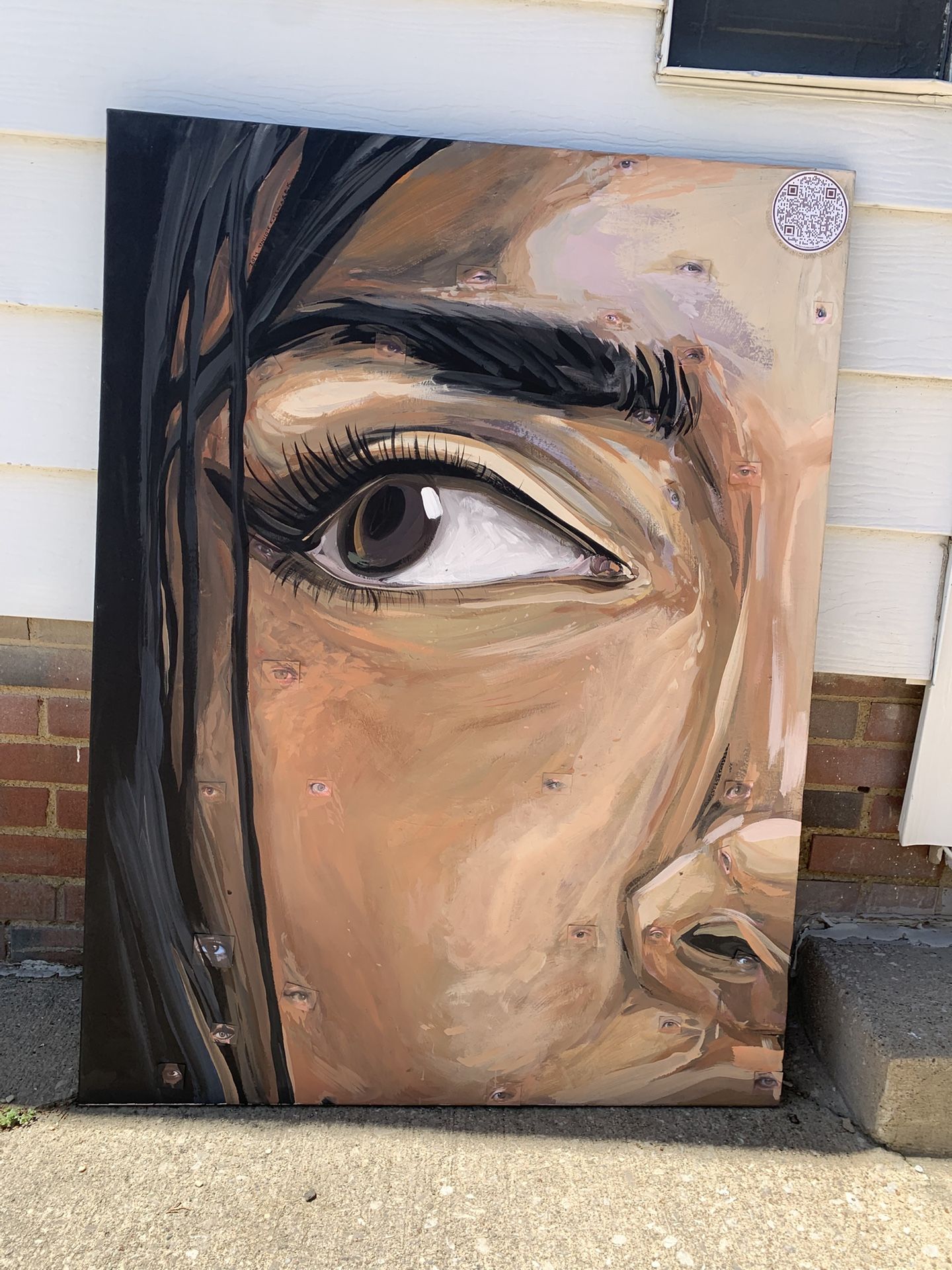 Large Painting With Scannable Code To Read Stories