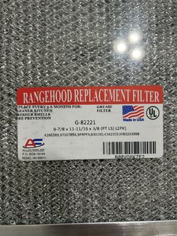 Range Hood Replacement Filters
