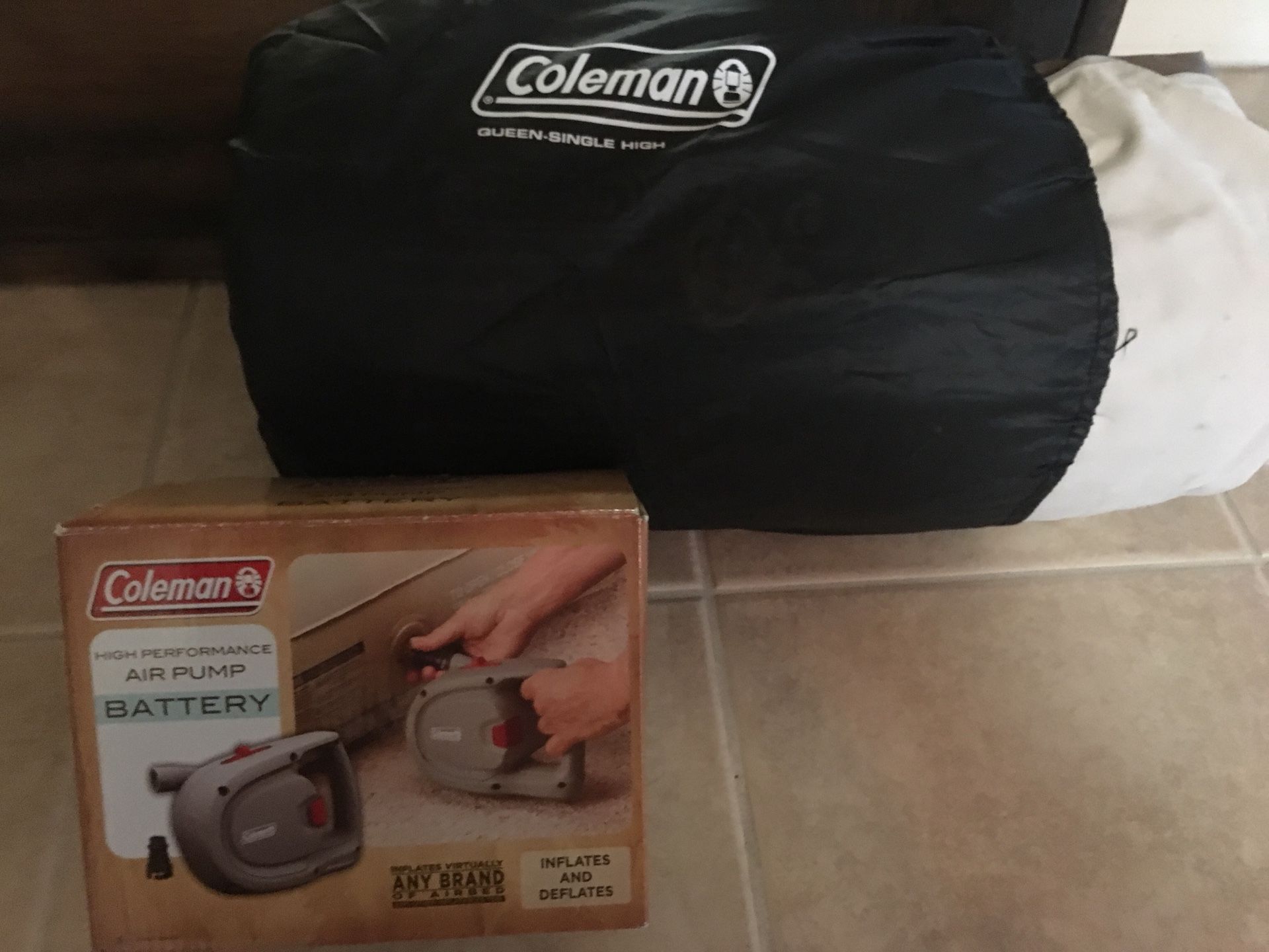 Queen size air mattress- Coleman