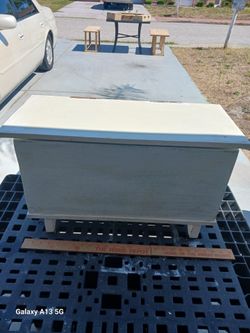 Hand made wooden trunk