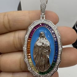 925 Sterling Silver Pendant Cubic Zirconia Stones 