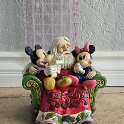 NIB Jim Shore Disney Christmas Wishes Figurine Mickey Minnie Santa Claus