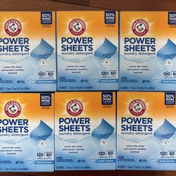 ARM & HAMMER Power Sheets Laundry Detergent, $8/each