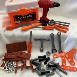 Kids Toy Tool Set with Drill & Toolbox – Complete Pretend Play Set