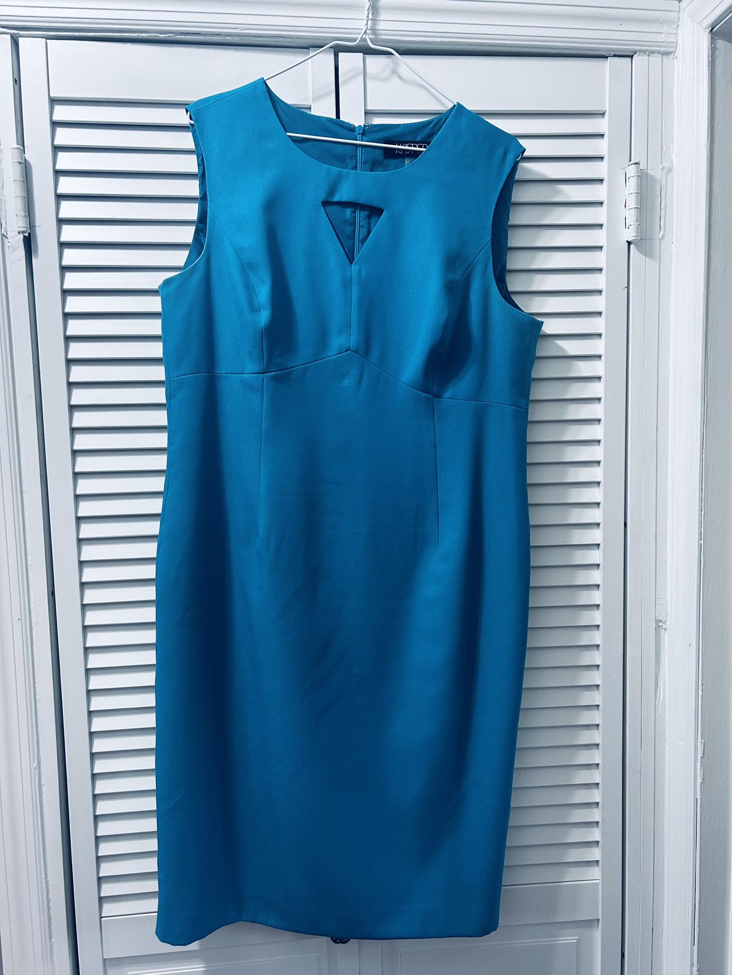 Size 14Turquoise. Dress With jacket . Kasper Brand . 