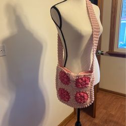 Hand Made Crochet Crossbody Bag