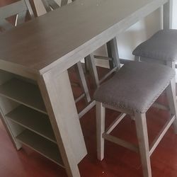 🍽️ Dining Table Set w/ 4 Bar Stools