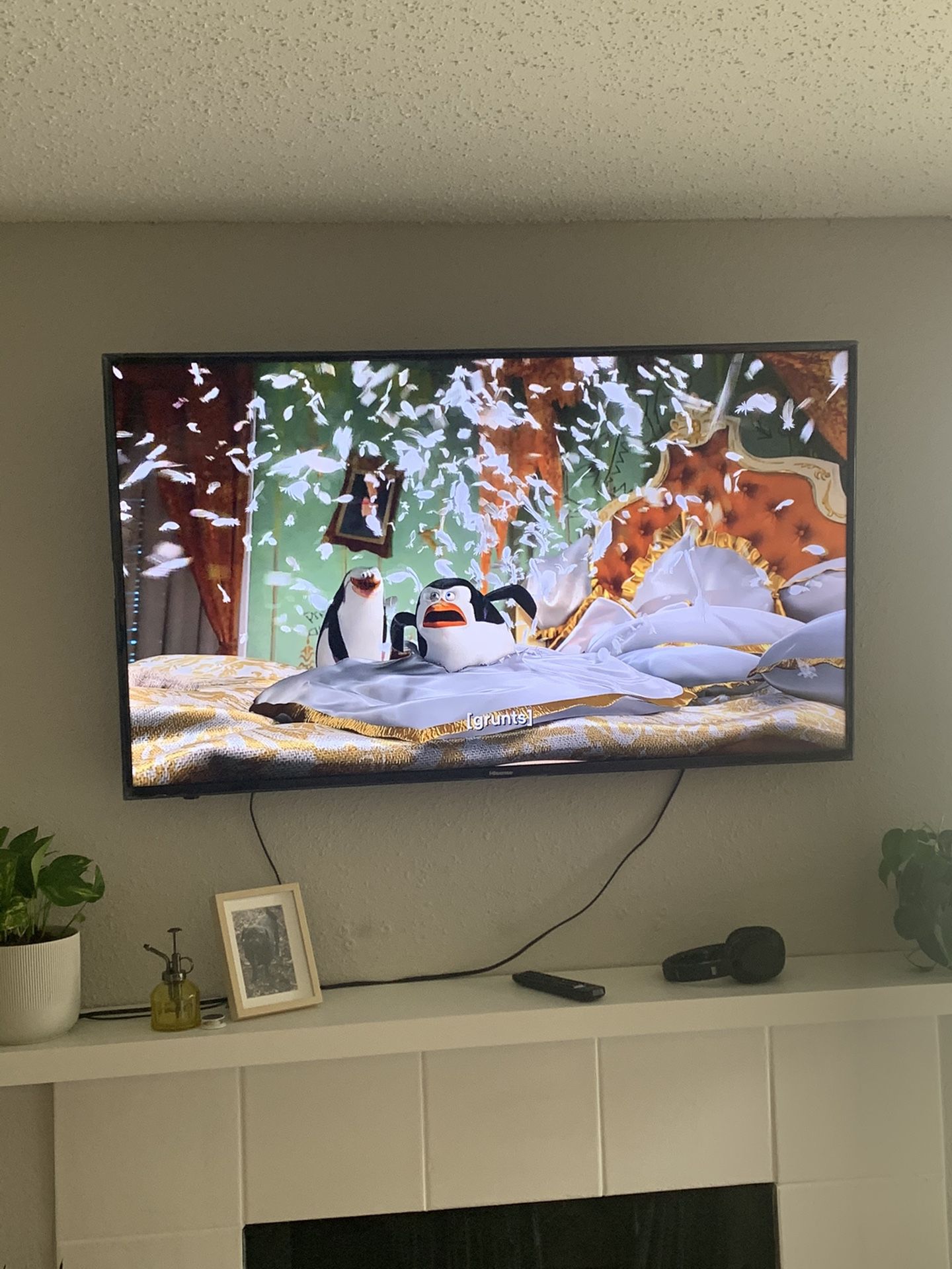 55 inch Hisense with wall mount