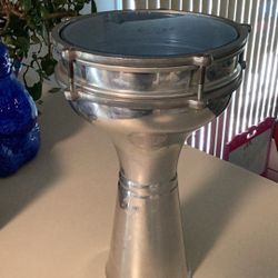 Turkish Metal Darbuka Drum  15” Tall.   9” Wide
