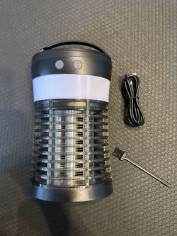 Brand New Solar Bug Zapper For Outdoor Camping Indoor Cordless And Rechargeable Mosquito Power Zapper With Reading Lamp 3000V