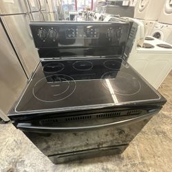 Black Whirlpool Glass Top Stove