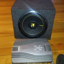 New 12in Kicker Speaker And Amp 