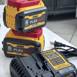 Dewalt 60/20 V Batteries And Charger 
