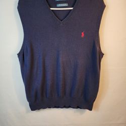 Ralph Lauren Polo Mens Size Large Blue Shirt Vest With Polo Pony Logo. Great condition, awesome color combination and design. Pit to Pit/ Chest (22" i