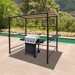 New COBANA Grill Gazebo 8FT x 4.6FT Outdoor Gazebo Patio Gazebo Canopy Grill BBQ, Beige