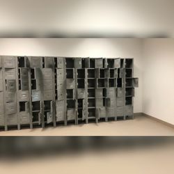 Large Bank of Metal Lockers Excellent Condition Breakable Units - Fort Myers, FL