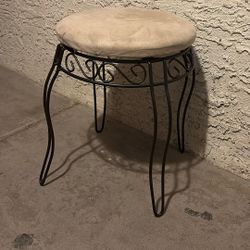 Tan & Black Metal Chair