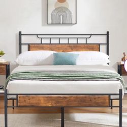 Selling 2 Matching Side Tables & Queen Sized Bedframe 