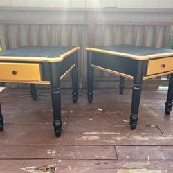 Gold and Black side/end tables