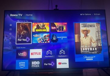 Roku Hisense HD 65 inch TV with Govee tv lights.