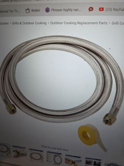 6 FT Propane Hose, 3/8" Female Flare X Female Flare, Stainless