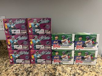 Absolute Football and Topps baseball blaster boxes