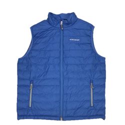 Peter Millar Quilted Vest Mens Large L Blue Puffer Mock Neck Golf Insulated Zip